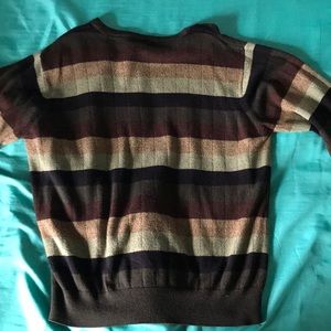 Dockers black tan green and red sweater